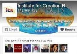 This is the Institute for creation research for icr Facebook page. It links to their website and you can comment on their posts.